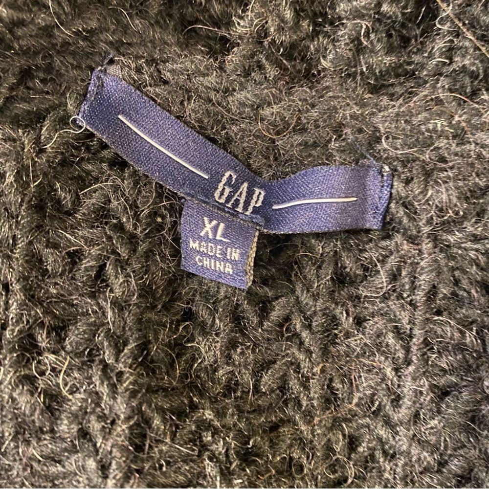 Gap Alpaca Box Knit Cowl Neck Sweater Charcoal Gray Size XL - Picture 5 of 7
